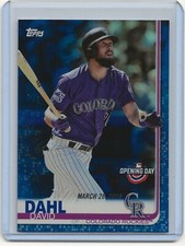 DAVID DAHL 2019 Topps Opening Day Blue Foil Parallel Colorado Rockies (#29)