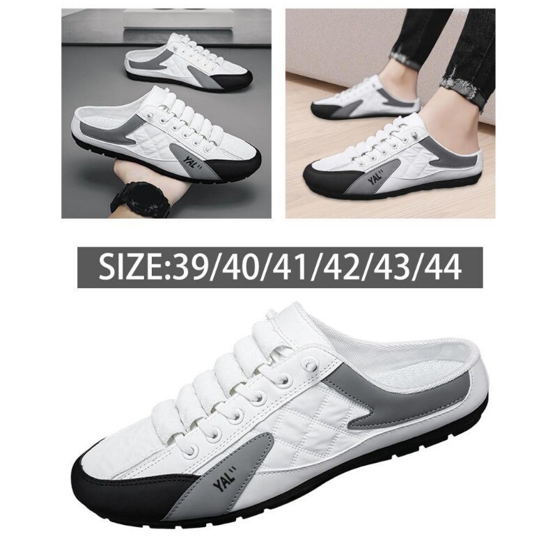 Men Slip on Mule Sneakers Men Casual Sports Shoes Backless Sneakers Shoes UK