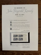 “And the Glow From that Fire Can Truly Light the World”  4 Framed New JFK Stamps