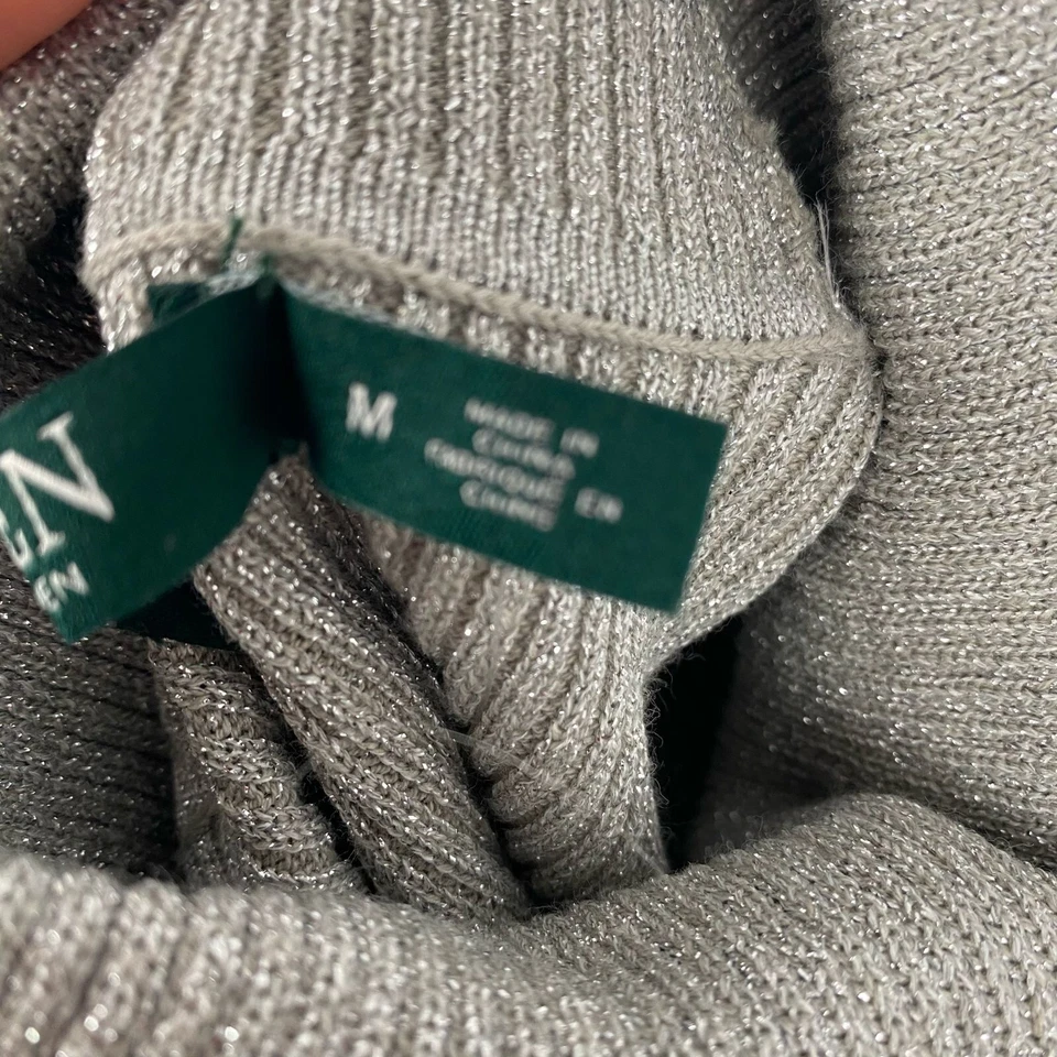 Ralph Lauren Women's Long Sleeve Sweater, Grey, Size M Turtleneck.Casual - Image 4 of 4