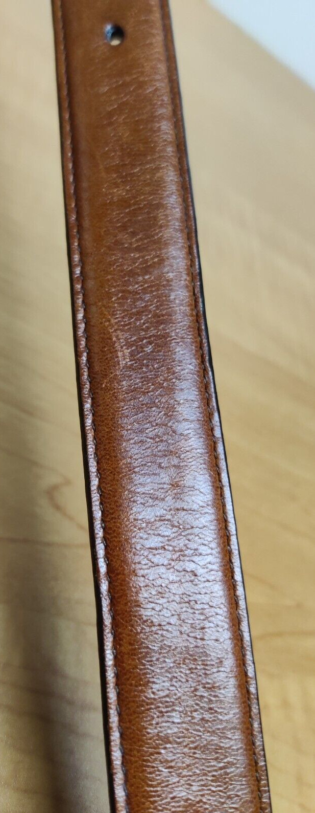 Brown, Men's belt solid brass rectangular gold to… - image 11