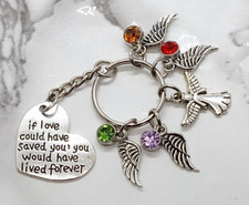 "If love could have saved you..." Memorial Keyring Sympathy Funeral Gift