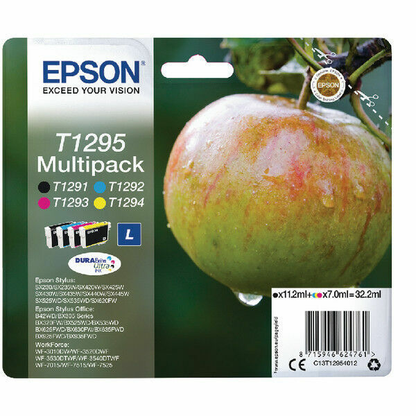 EPSON T1295 Genuine INK CARTRIDGES (T1291 T1292 T1293 T1294) - ORIGINAL!!