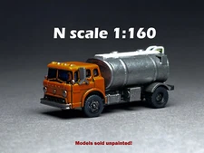 N Scale (1:160) 1957-1990 Ford C600 COE, Tanker Truck - UNPAINTED, NOT A  TOY!