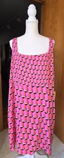 Diane Von Furstenberg DVF/Target 90's Pink Mod Print Mini Dress Size 26