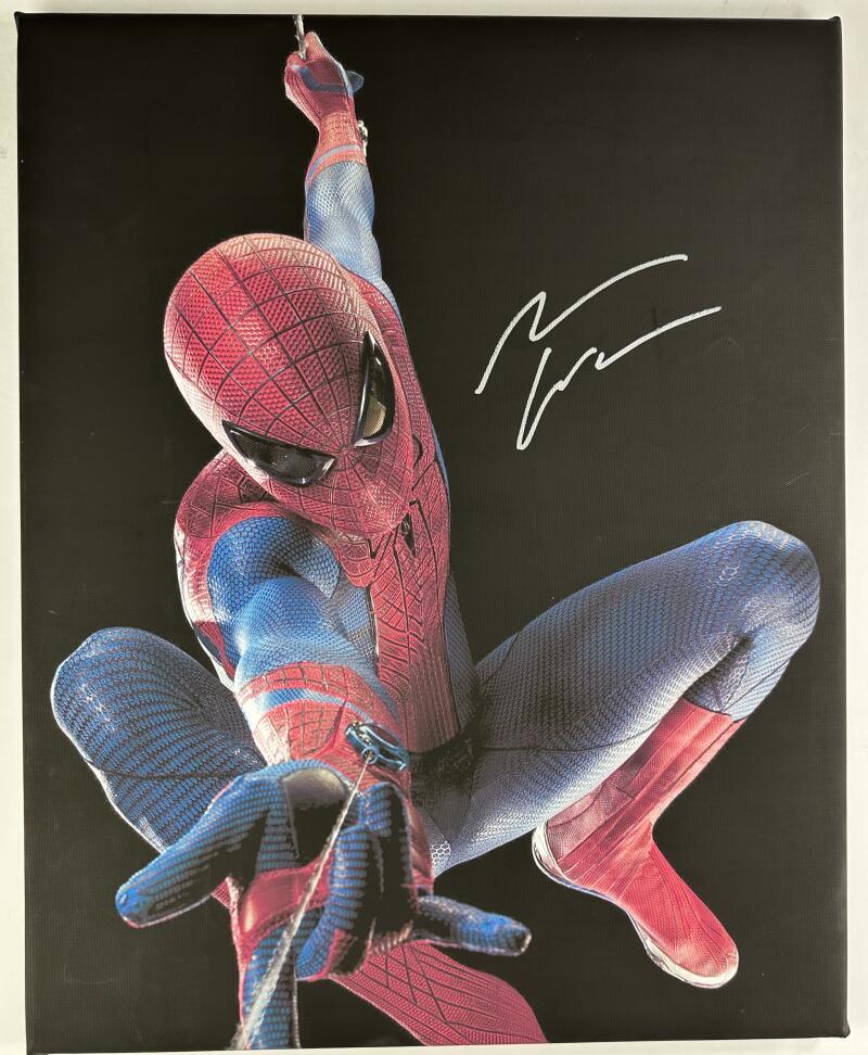 ANDREW GARFIELD SIGNED 16X20 STRETCHED CANVAS SPIDER-MAN NO WAY 