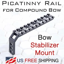 Picatinny Rail for Compound Bow-Stabilizer Mount for Flashlgith Laser Bowhunting