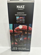 Mushroom 3-Panel Diamond Art Kit by Make Market