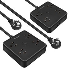 2 Pack Ultra Flat Plug Power Strip,Power Strips with Surge Protection-4 Widel...