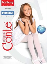Conte Princess 40 Den - Fantasy Elegant Semi-Opaque Tights for Girls 4yr-12yr