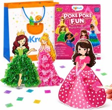 PoKraft Magical Princesses Poke Art Paper Craft Kit Mess Free Kids 3 9