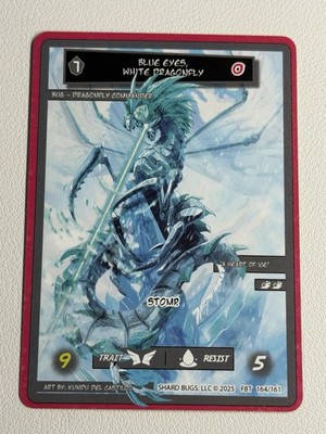Shard Bugs Blue Eyes White Dragonfly Secret Rare #164/161 First Bounty Set 2