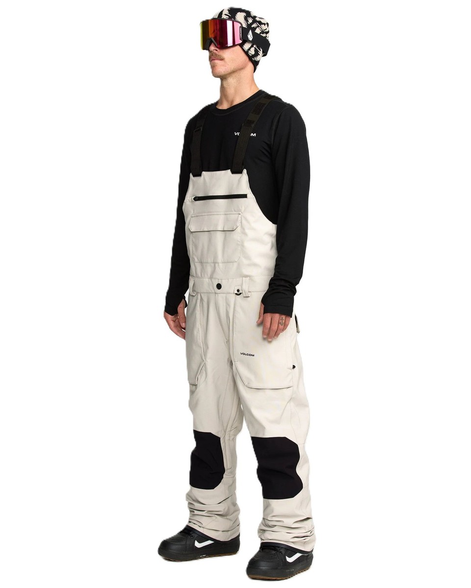 Volcom Roan Bib Overall Men's Snow Pants, Stone, Large | eBay