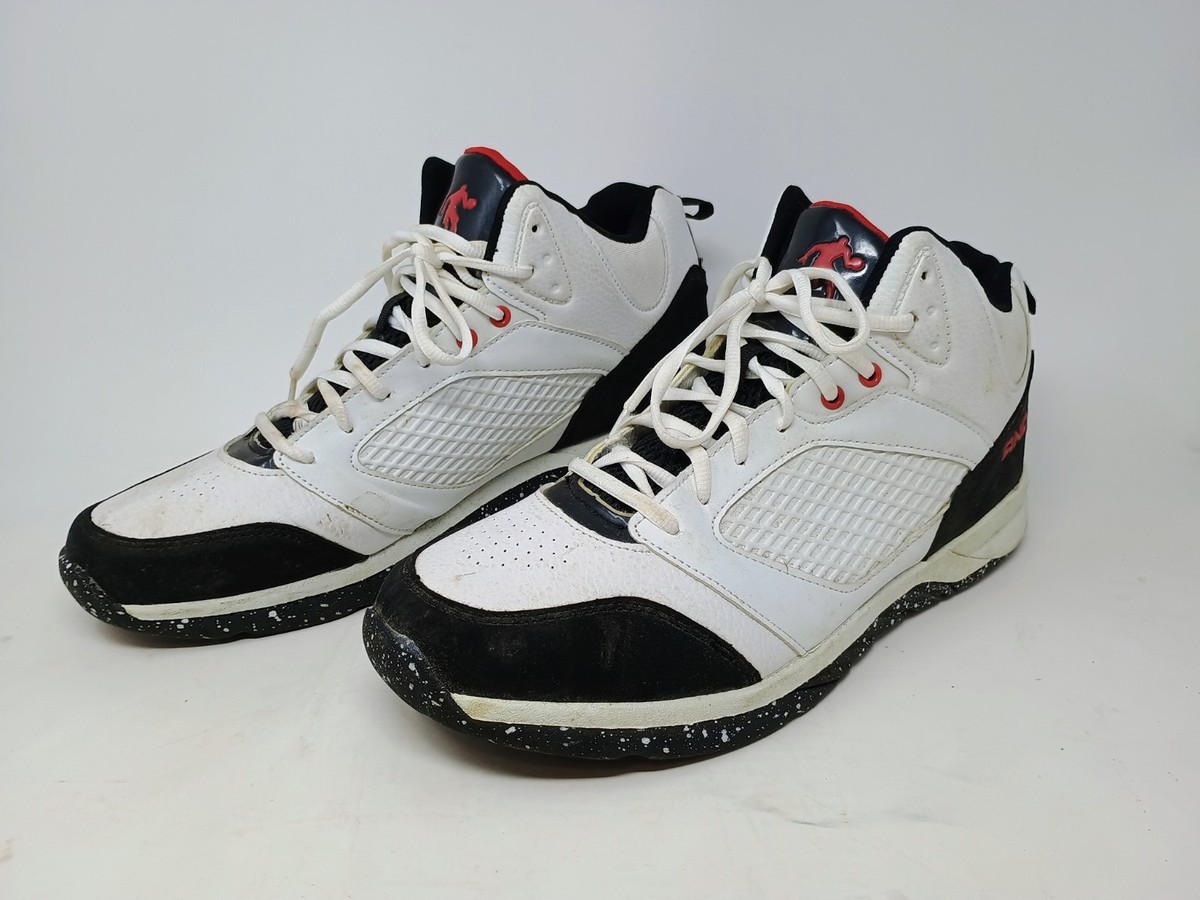 AND1 Basketball Shoes Mens 13 White Black Red High Top MNAN28ES031 Sneaker AND1 Shoes Mens Size 8 Black Red Mid Top Basketball Sneakers  main image 2