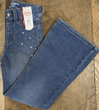 Wonder Nation Girls Flare Jegging Jeans Blue Star Size S 6-6X Stretch Denim