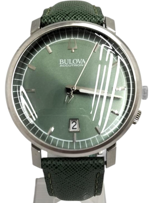 Bulova Accutron II 96B215 Green Dial Quartz Precisionist Steel