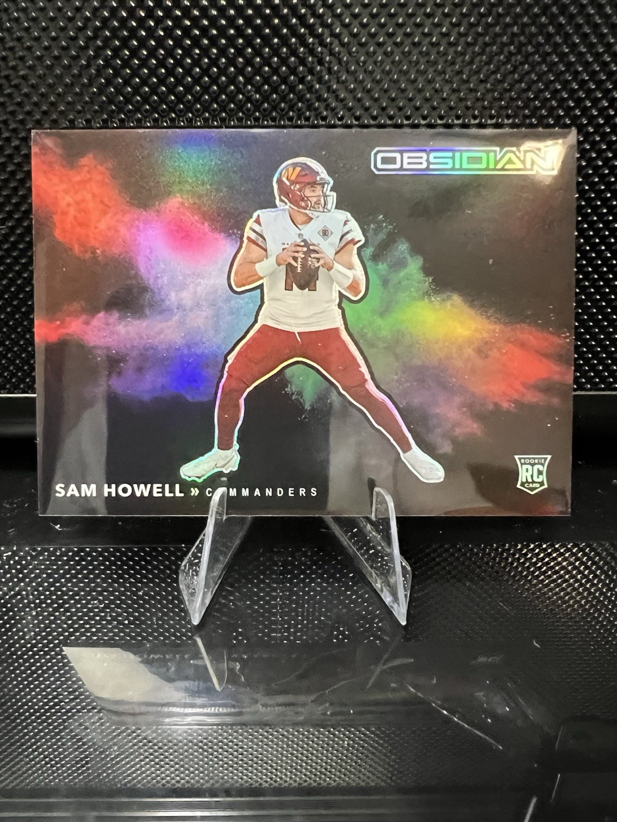 2022 Panini Obsidian Sam Howell Color Blast Black Rookie Case Hit