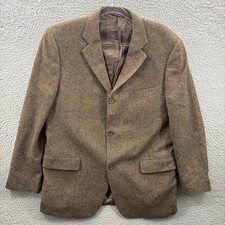 Brooks Brothers Blazer Mens 43R Brown Tweed Sport Coat 3 Button Jacket Madison