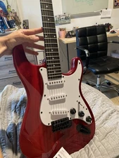 Electric Red Guitar Lyx Pro Series 6 String Solid Body