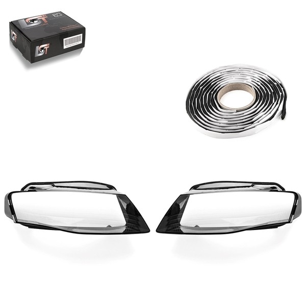 2X Scheinwerfer Glas Streuscheibe Links Rechts Set FüR Audi A4 8K B8 2007-2011-image
