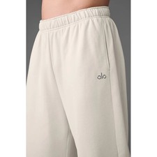 Alo Yoga Accolade Sweatpants Women Small Bone Neutral Lounge Quiet Luxury Cozy