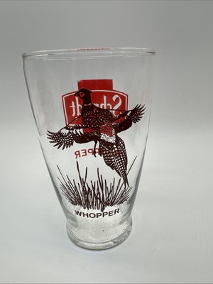 Vintage Schmidt Beer Whopper Beer Glass, Ring-Necked Pheasant 32oz 