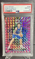 💎SSP /18 FOTL RC PSA 10💎PINK SWIRL PRIZM 2023 Mosaic Dereck Lively #248 💎📈