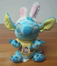 DISNEY STORE LILO  STITCH EASTER BUNNY 8" PLUSH STUFFED TOY SWEATER W/ Tags