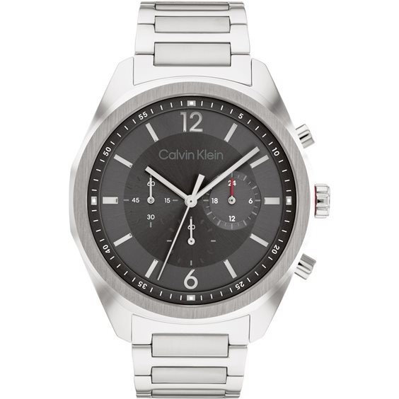 Orologio Uomo Calvin Klein Architectural 25200264 Quadrante Grigio Multifunzione