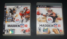 Madden NFL Football 10 & 11 PS3 PlayStation 3 Video Games 2-Lot EA Sports - MINT