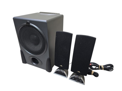 Cyber Acoustics CA-3550 2.1 Speaker Set tested good