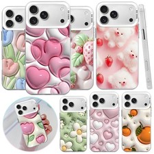 3D Pattened Phone Case For iPhone 14 15 16 17 Pro Max 13 Durable IMD Laser Cover