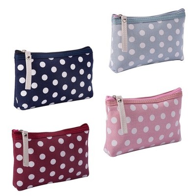 4 Pcs Small Travel Pouch Lipstick Bag Canvas Zippered Purse Graffiti