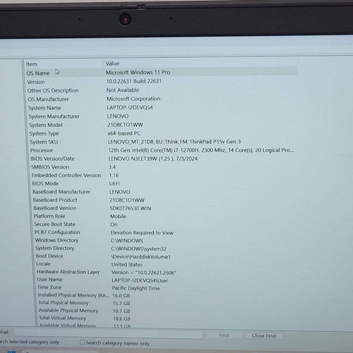 Lenovo ThinkPad P15v Gen 3 15.6" i7-12700H 2.3GHz 16GB RAM 512GB SSD NVIDIA T600 - Imagen 11 de 16