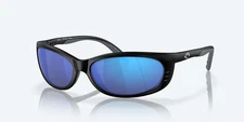 Costa Del Mar Fathom Matte Black/Blue Mirror 580G POLARIZED 61 mm Sunglasses