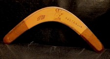 Vintage Wooden BOOMERANG Original Burned Australia Returning