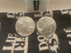 2023 American Silver Eagle 1oz .999 Fine Silver BU Lot Of 2 Direct From Roll #F