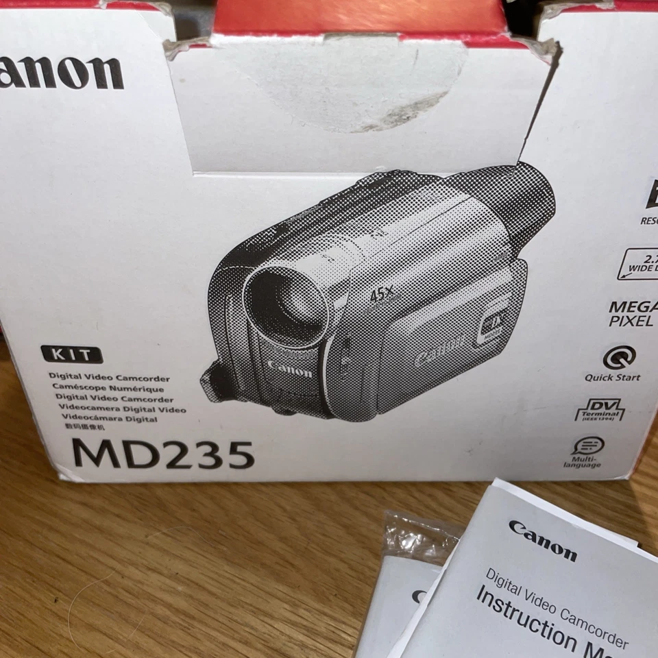 Canon MD235 MiniDV Camcorder With Charger In Box Tested Mini DV Camera Handycam - Image 3 of 4