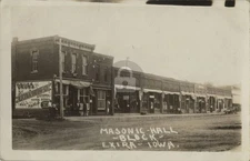 Exira Iowa street scene 1916 RPPC Photo Postcard COPY