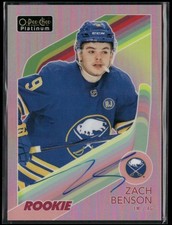 2024-25 O.P.C. Platinum Retro Red Auto Rookie Zach Benson Buffalo