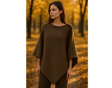 Max&Moi Damen 100% Kaschmir Poncho Gr. 1