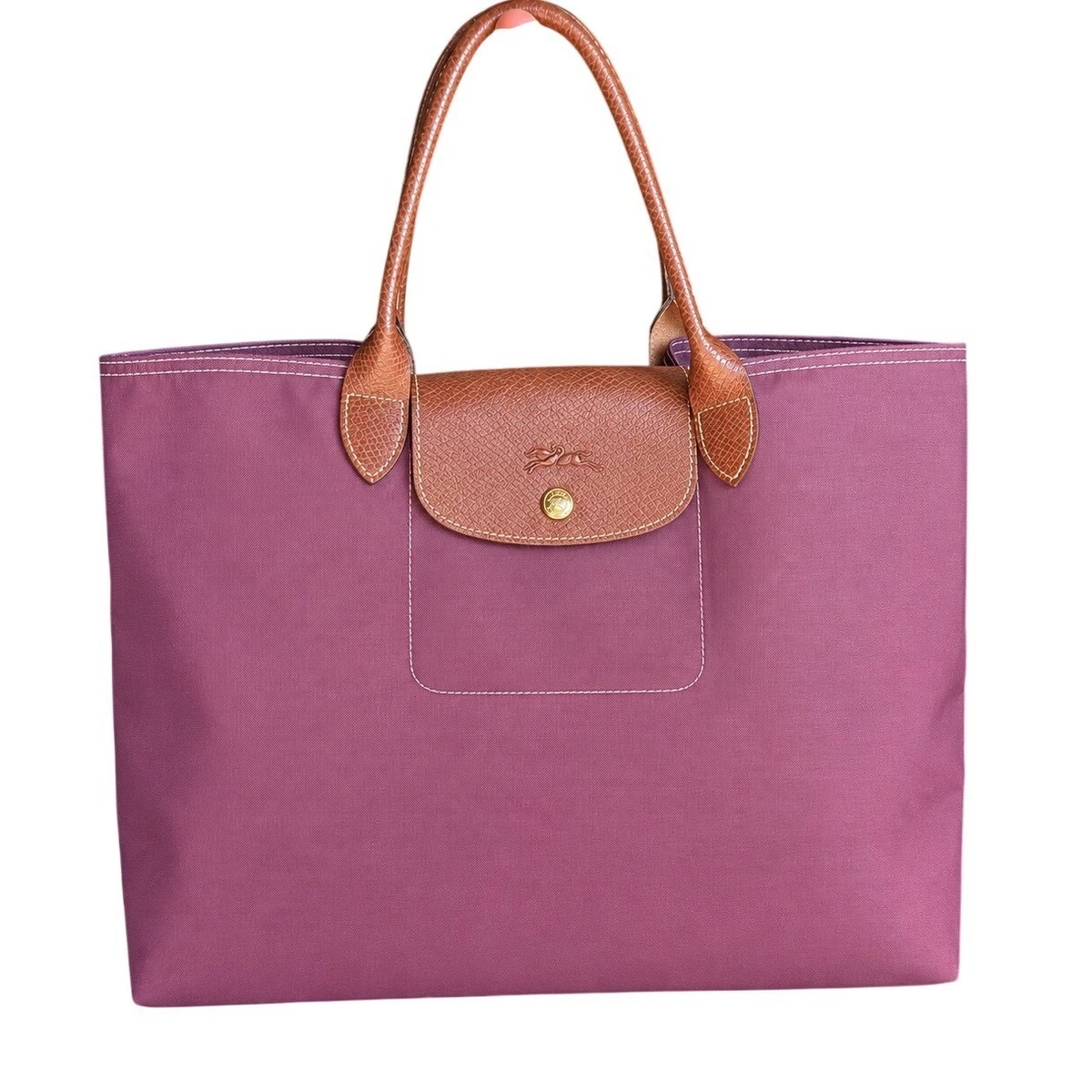 Longchamp Purple Bags & Handbags Nylon Exterior for Women for sale
