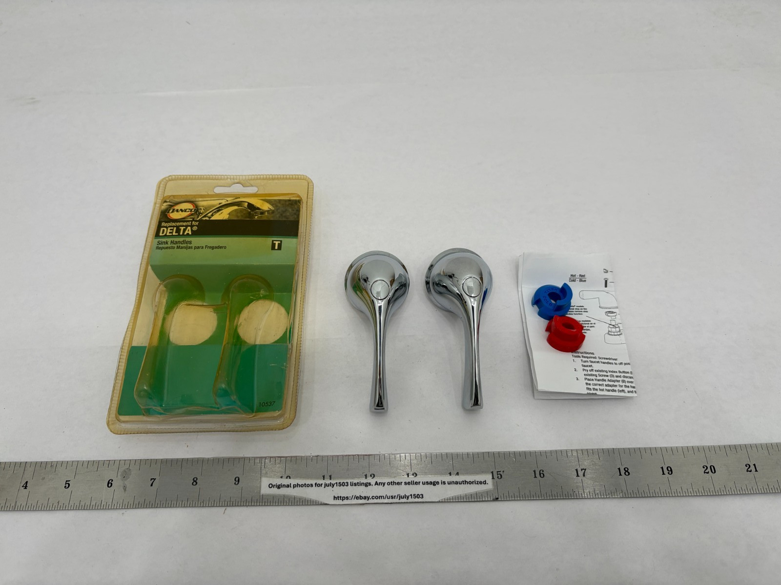 NEW Danco Sink Handles "T" - Replacement for Delta - 10537 (cosmetic)