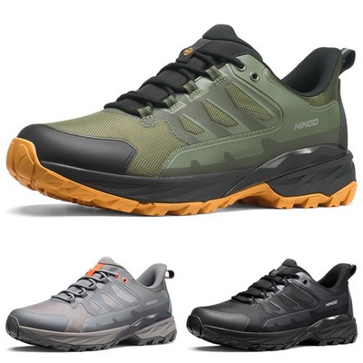 NINGO Men Hiking Shoes Waterproof Outdoor Trekking Sneakers All-Terrain Traction