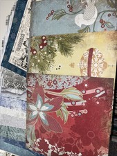 Holiday Winter  Christmas Paper Crafting Scrapbooking Card Set Of 18 New 12x12