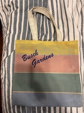 Vintage Busch Gardens Souvenir Bag Mesh Beach Bag Tote Made In USA Liberty