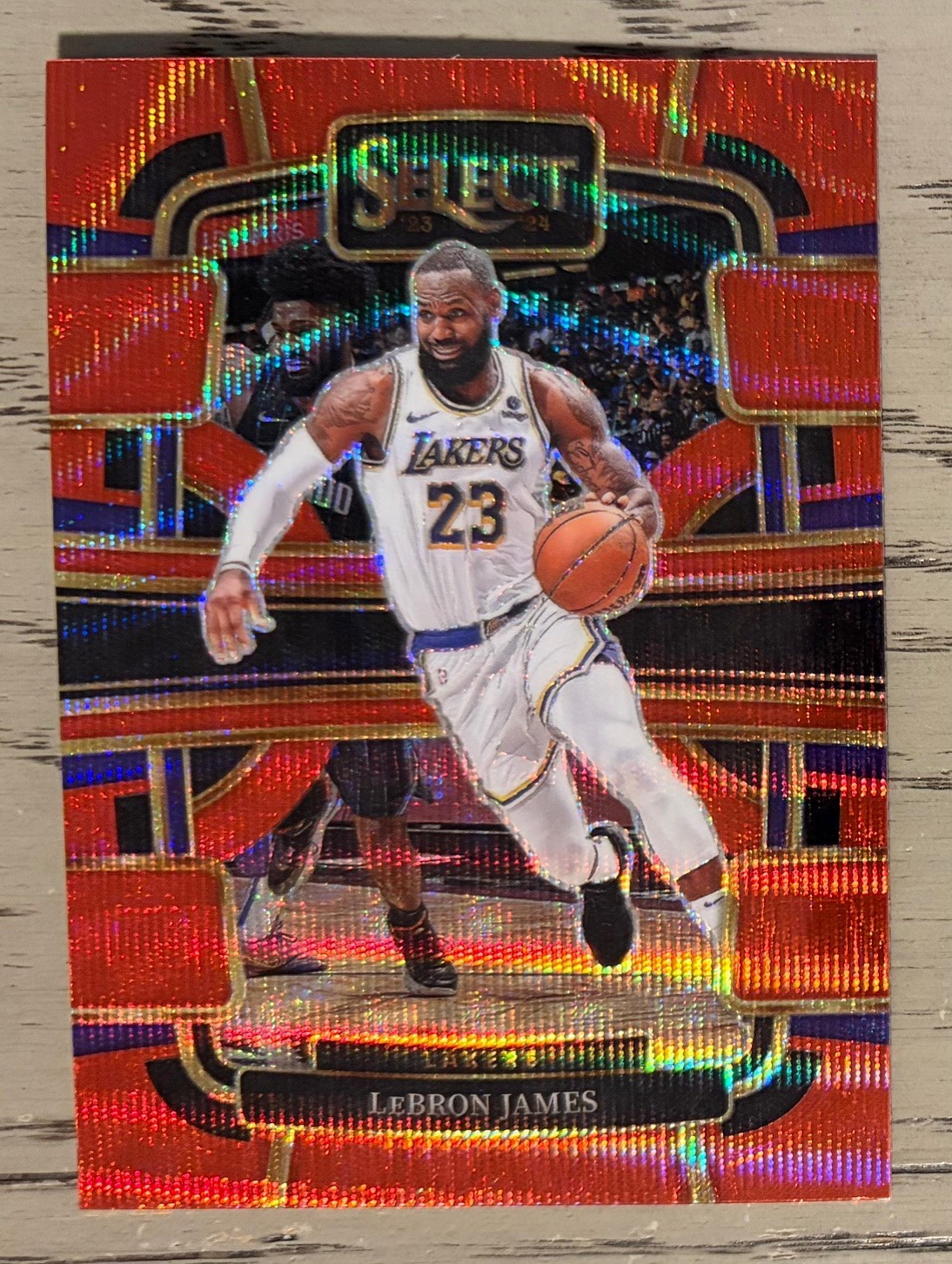 2023-24 Panini Select LEBRON JAMES Concourse Level Red Wave Prizm
