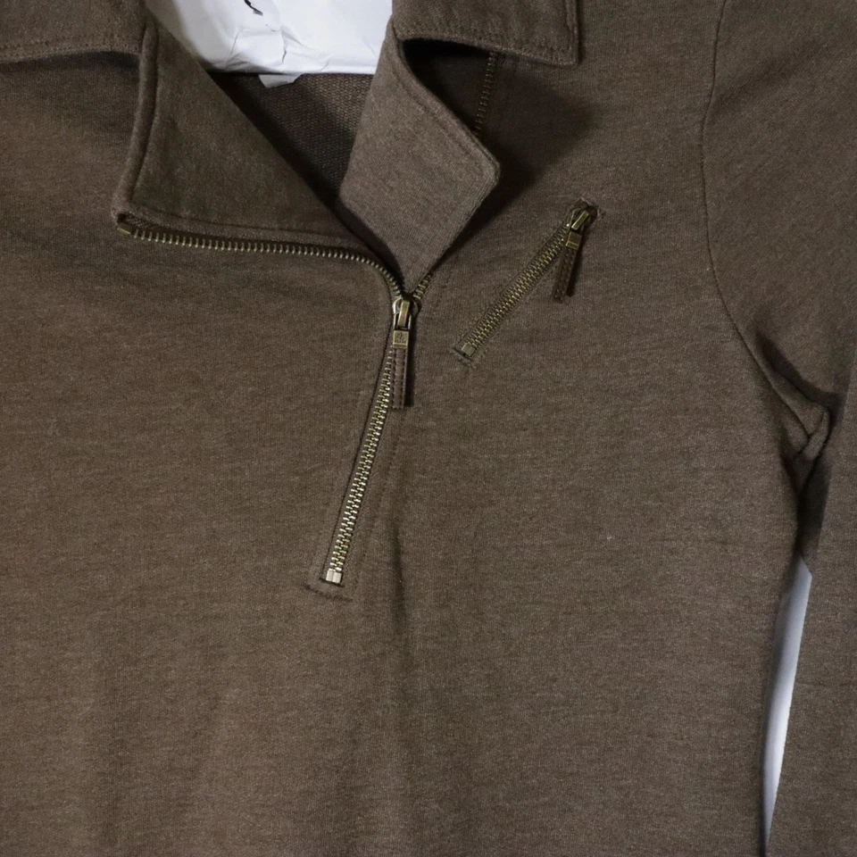 LRL Lauren Jeans Company Ralph Lauren Medium Brown Fleece Dress - Image 2 of 4