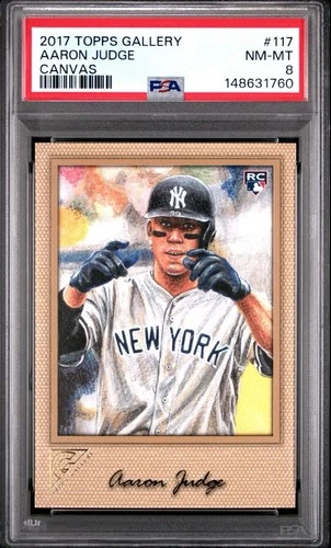 2017 Topps Gallery #117 Aaron Judge Canvas Rookie (RC) PSA 8