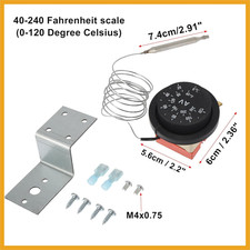 12V Electric Radiator Fan Thermostat Controller Kit Liquid Expansion Temperat...